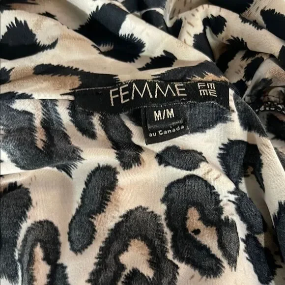 Femme Chic Leopard Print Dress, Size Medium - Picture 4 of 8